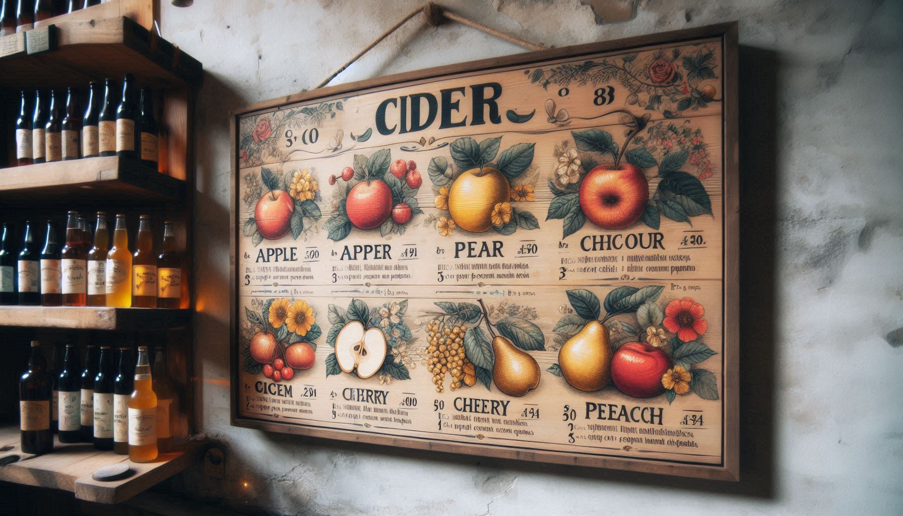 the cider factory menu